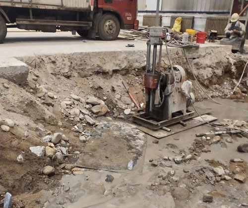 涧西公路下沉压浆